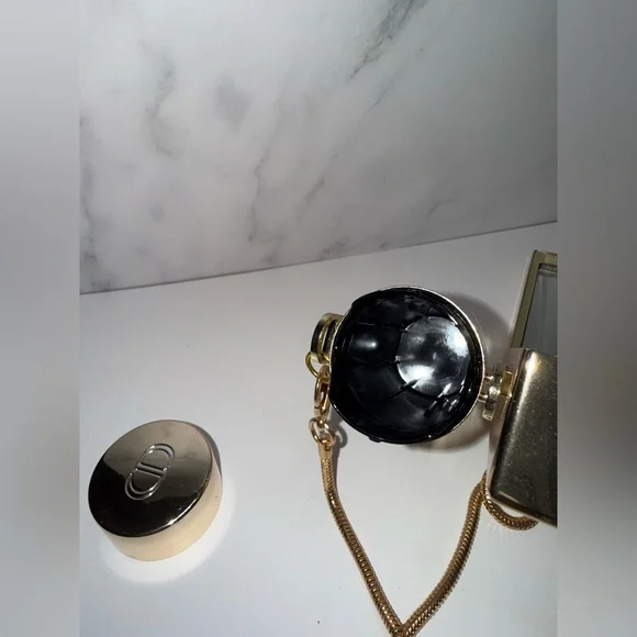 Christian Dior Gold Metal Minaudière Clutch Crossbody w/ Lipstick Case – GWP - Picture 7 of 7